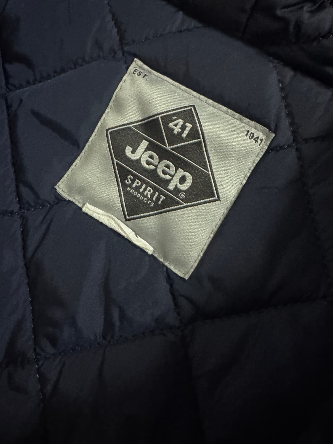 여성 지프 Jeep 와팬 와플 니트 후드 패딩 네이비 상품이미지3