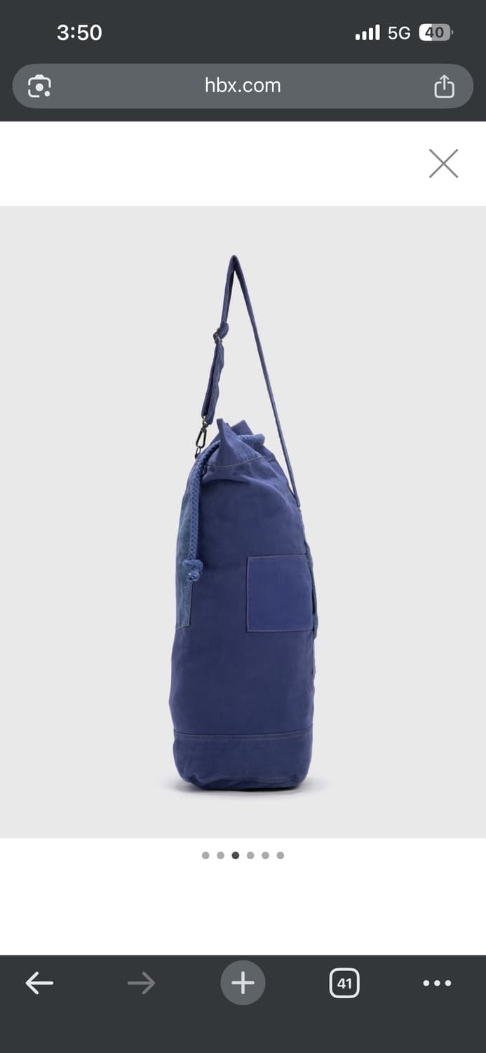 ERL 드로우스트링 데님 밀리터리 더플백 숄더백 상품이미지4