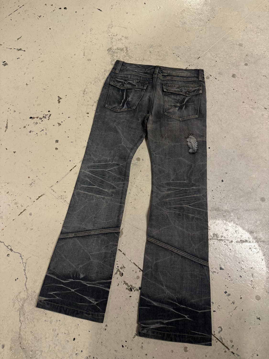 Crack washing damage boots cut pants 상품이미지5