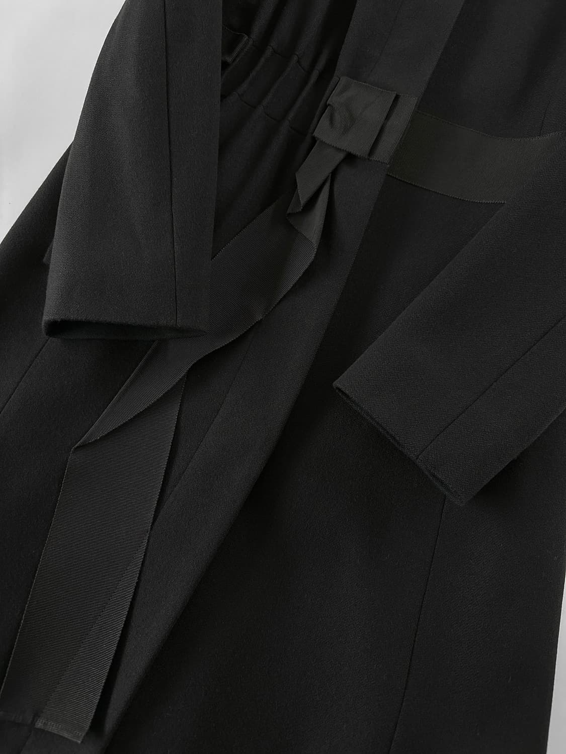 레드 발렌티노 울 블렌드 리본 벨트 코트 상품이미지5