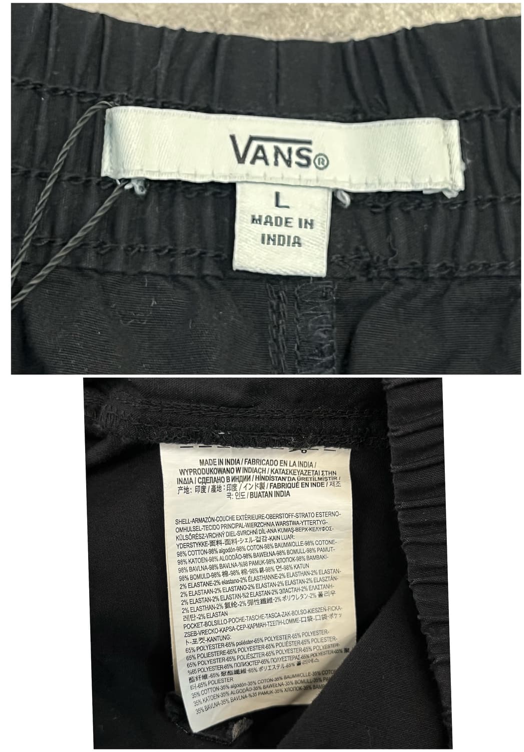 반스 하프 팬츠 블랙 L #csz3650 상품이미지3