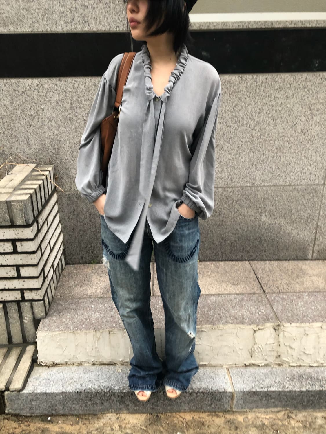 ecolier ribbon blouse 상품이미지4