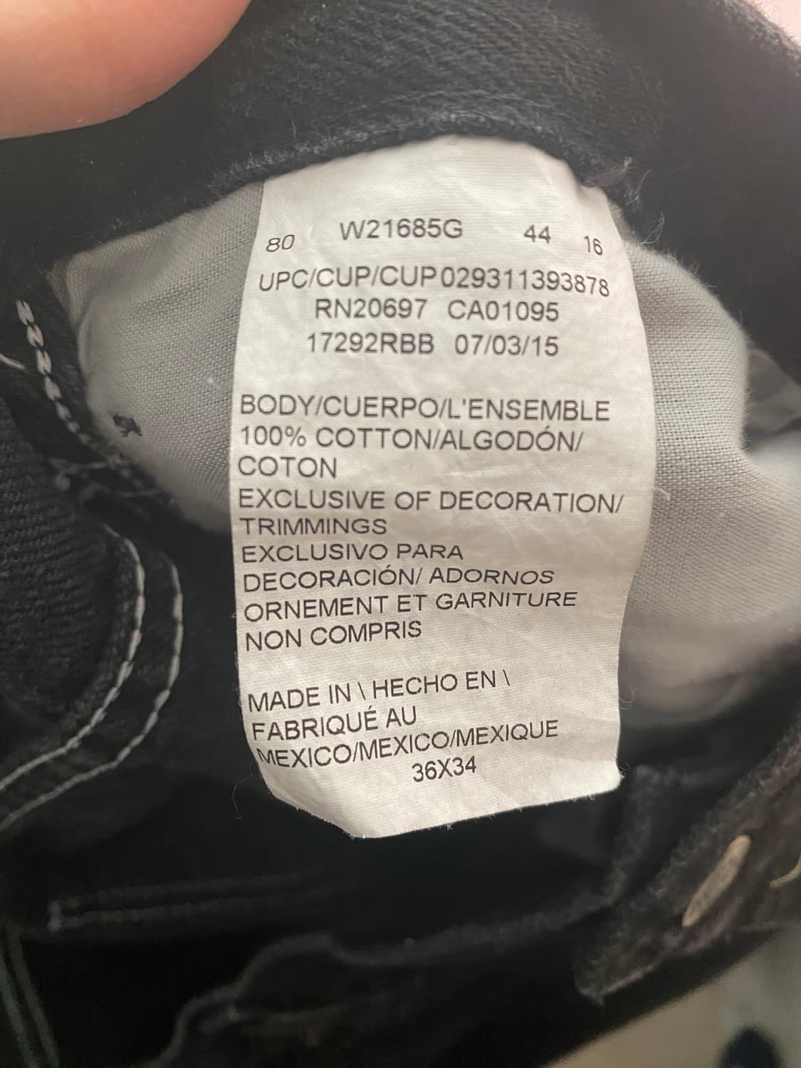 디키즈 블랙 데님 팬츠 상품이미지5