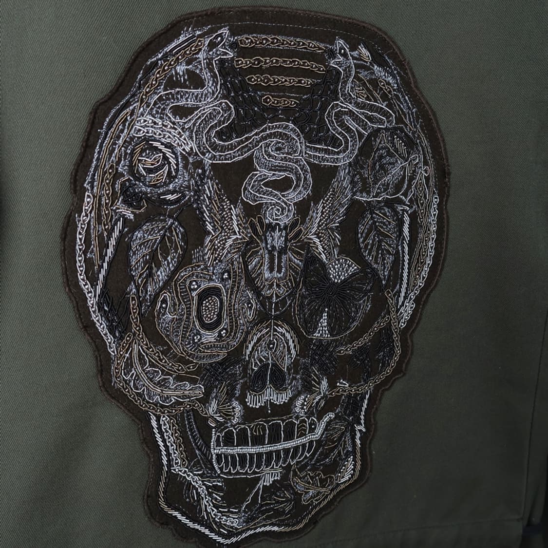 슬림55/쟈딕앤볼테르 스컬 자수 밀리터리 자켓 상품이미지3