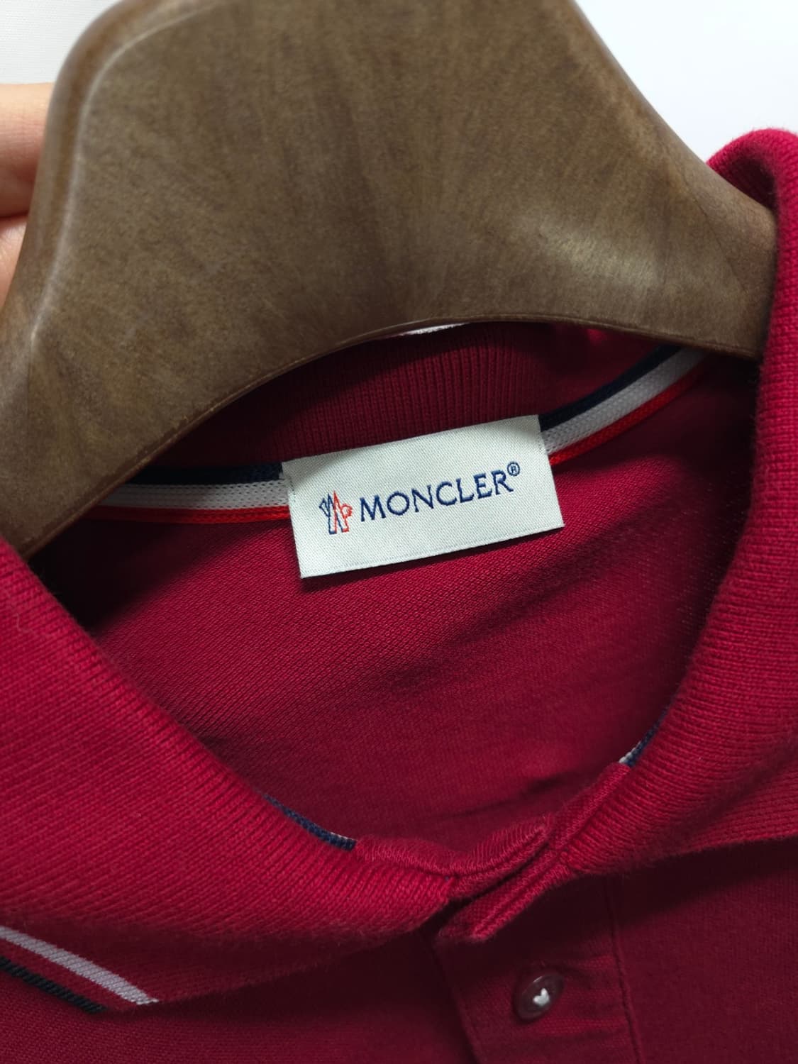 몽클레어 남성 삼선포인트 긴팔 PK카라티 상품이미지6