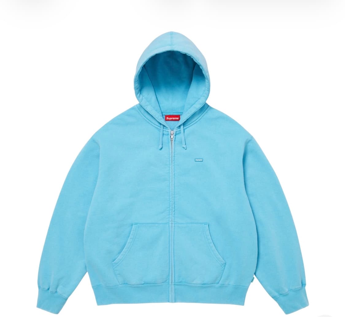 슈프림 26ss 스몰로고 후드집업 라이트 블루 상품이미지1