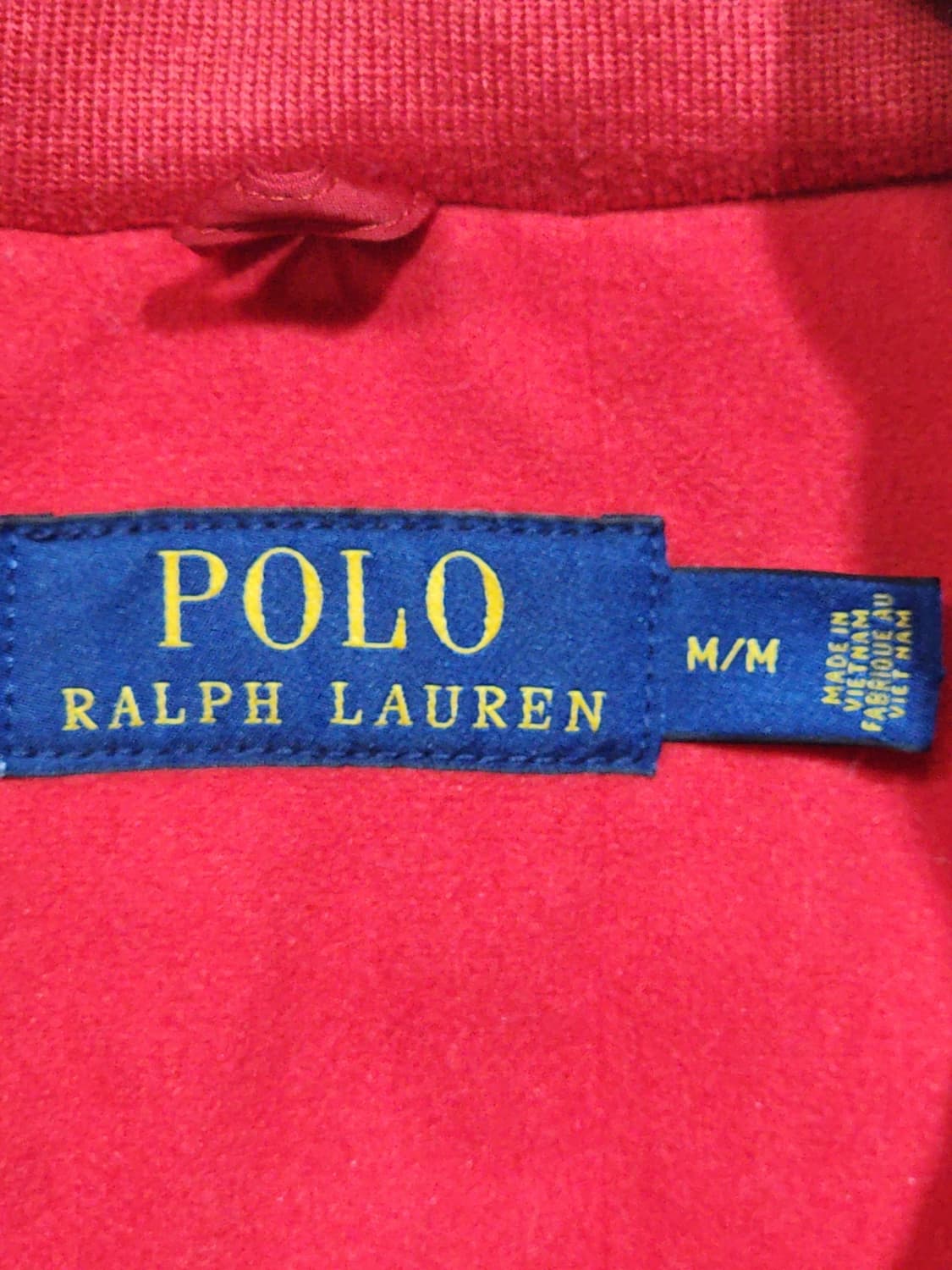 (L) 랄프로렌 폴로 점퍼 빨강 로고 자켓 안감기모  상품이미지3