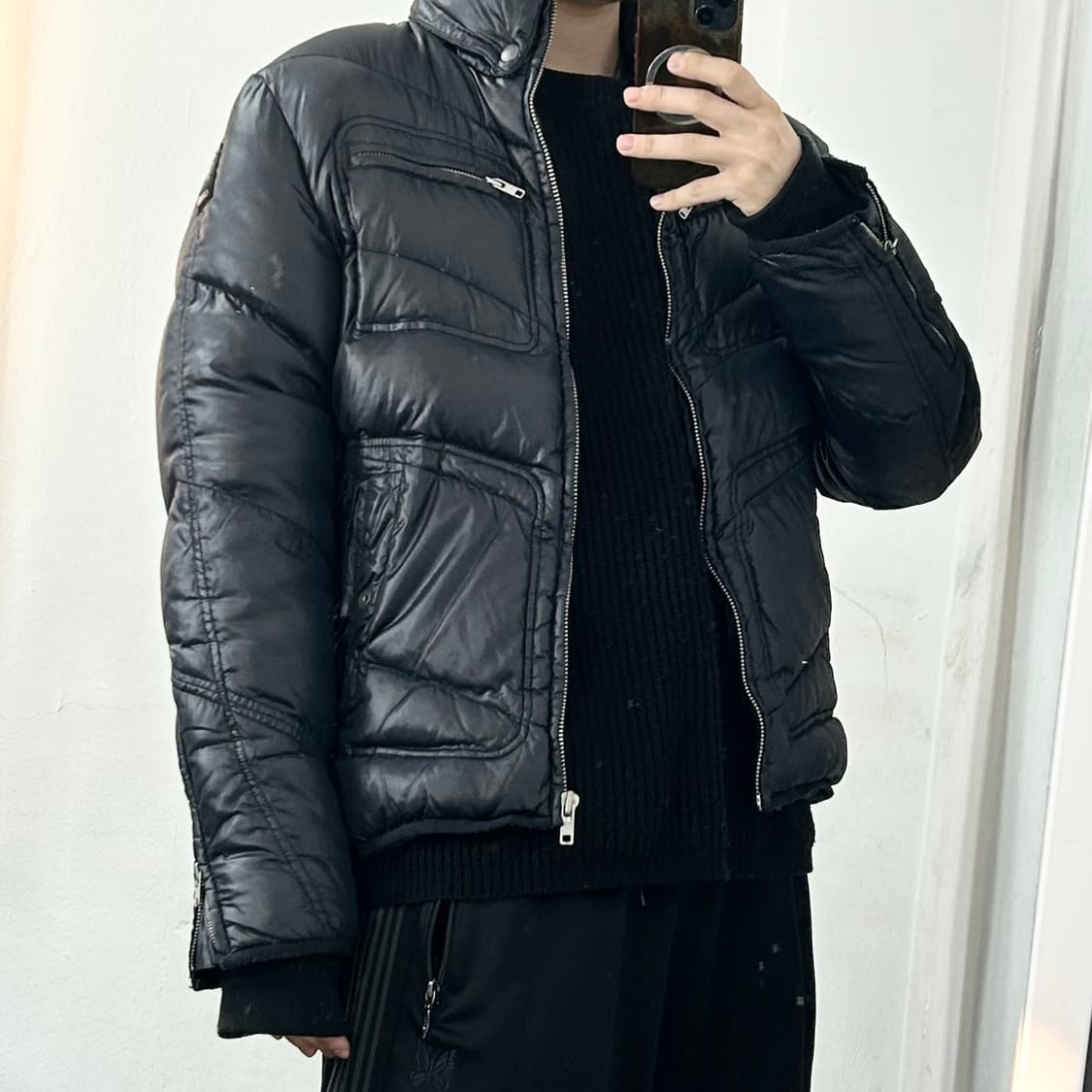 디젤 구스다운 바이커 패딩 상품이미지3