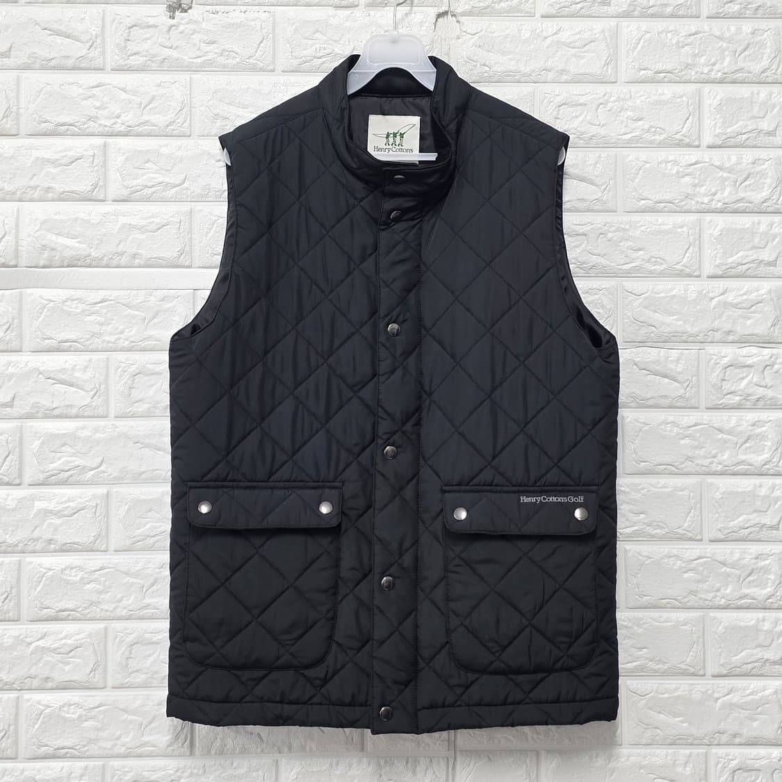 21s 헨리코튼 퀼팅 조끼 블랙 100 상품이미지1