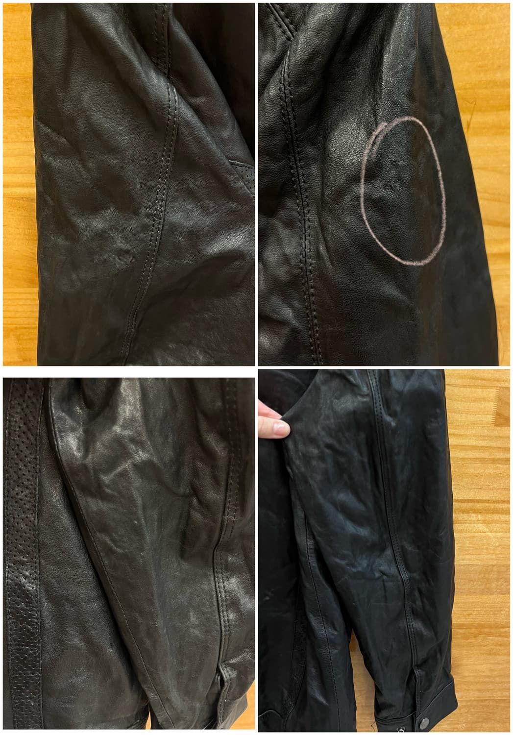 빈티지 양가죽 레더 자켓 블랙 100 #csz3999 상품이미지10
