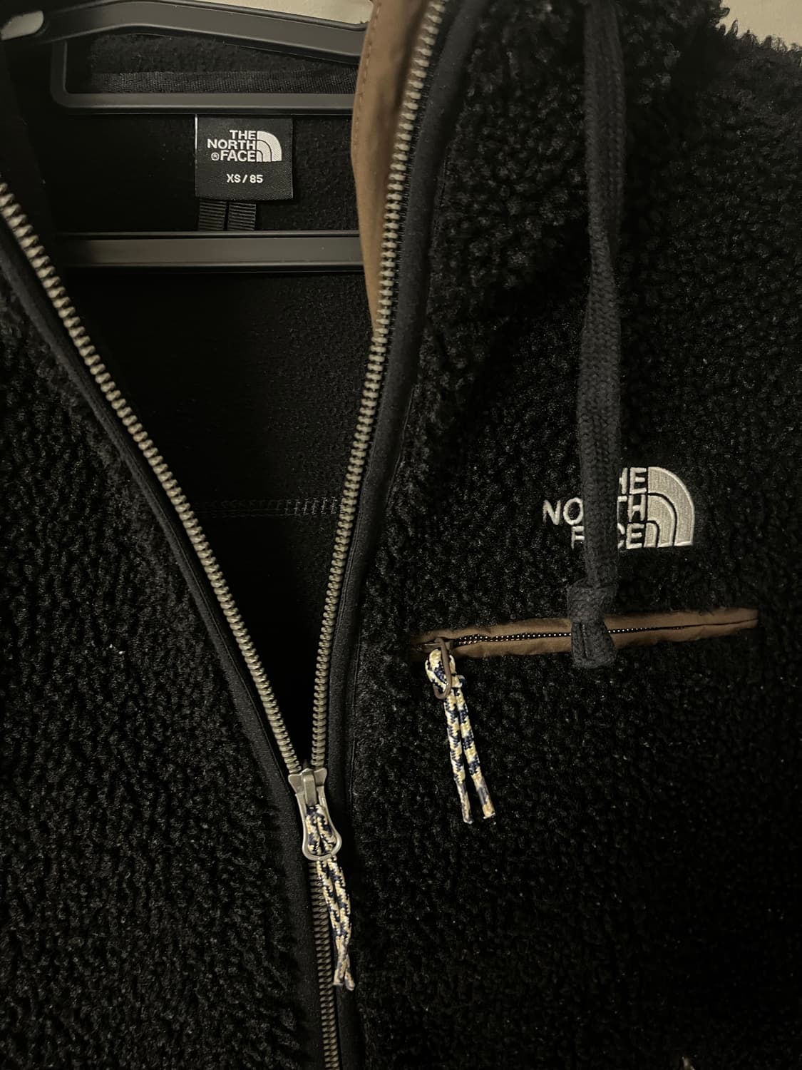 [시착 5회 미만] 노스페이스 뽀글이 후리스 후드 블랙 [XS]  상품이미지5