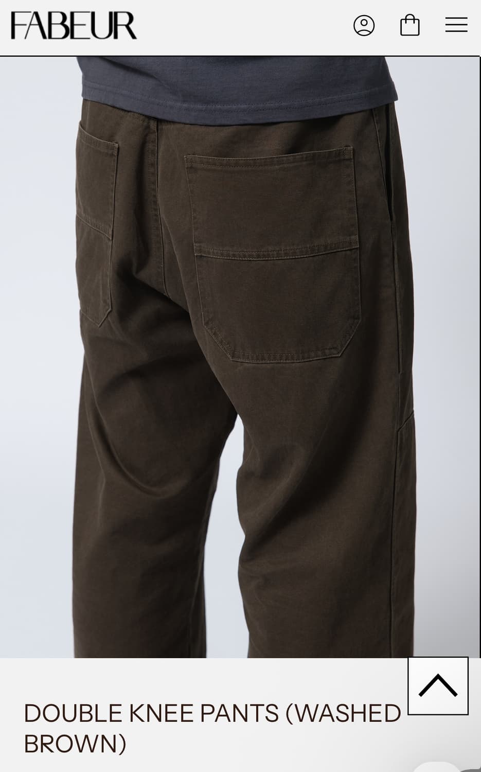Fabeur 더블니 팬츠 brown L 상품이미지2