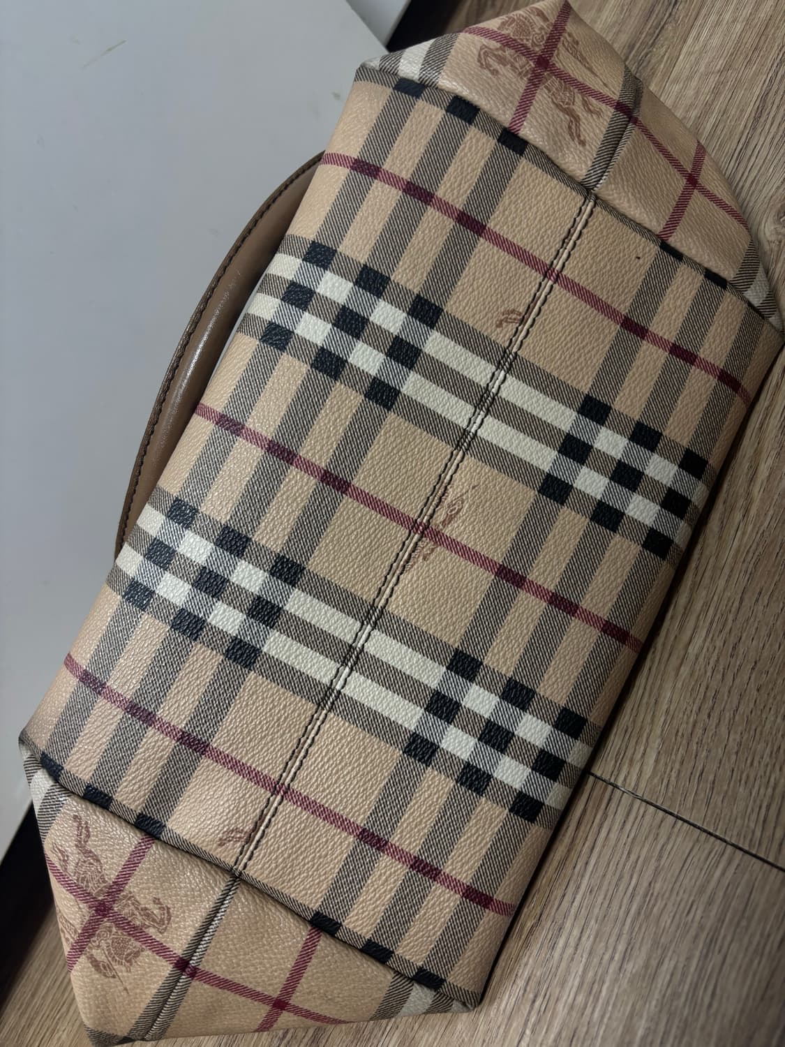 정품 버버리 체크 PVC 토트백 숄더백 상품이미지3