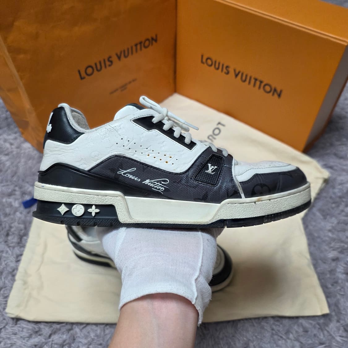 {클로젯}[6.5]루이비통 LV 트레이너 #54 스니커즈 블랙 상품이미지6