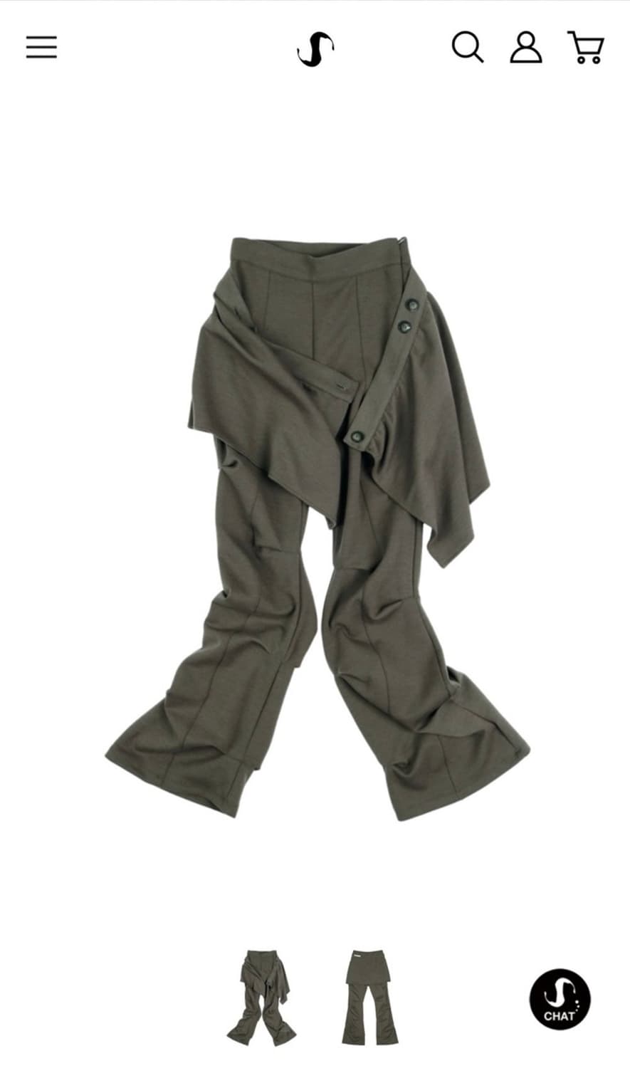 오호스 Wrap over Tuck Pants 상품이미지2