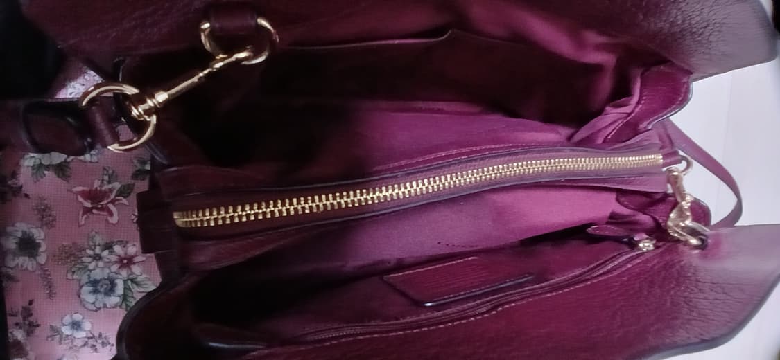 코치 버건디 가죽가방 상품이미지6