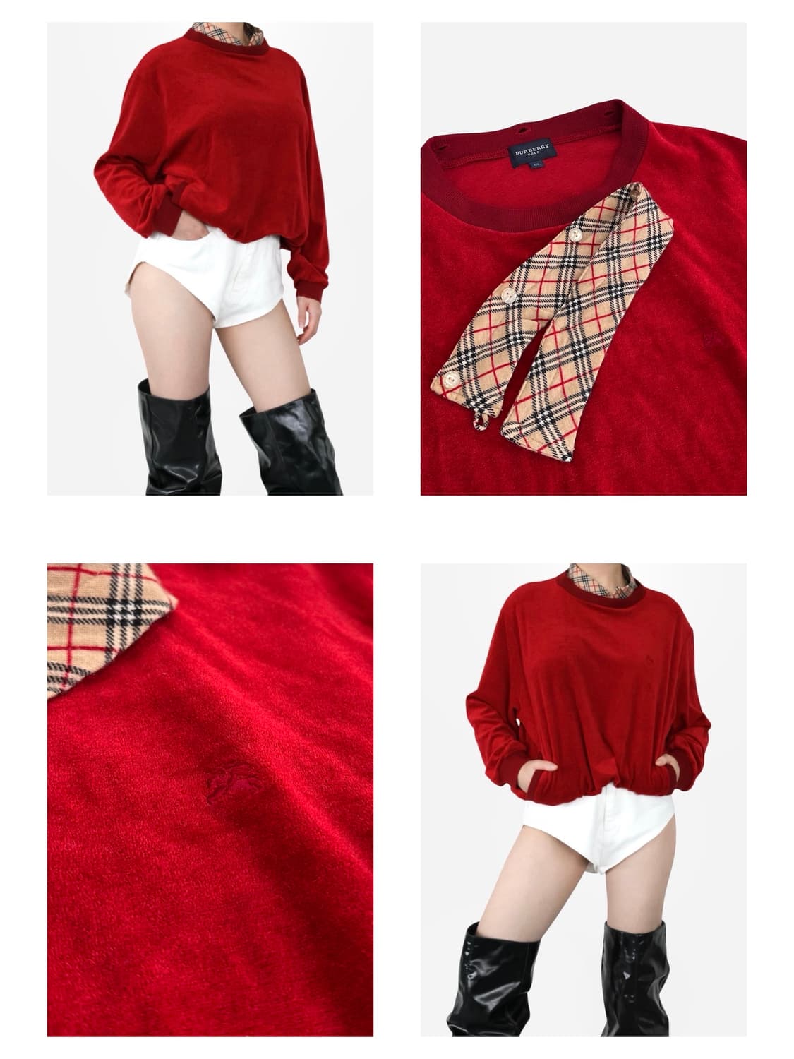 Burberry Golf Velvet Sweatshirt 상품이미지1