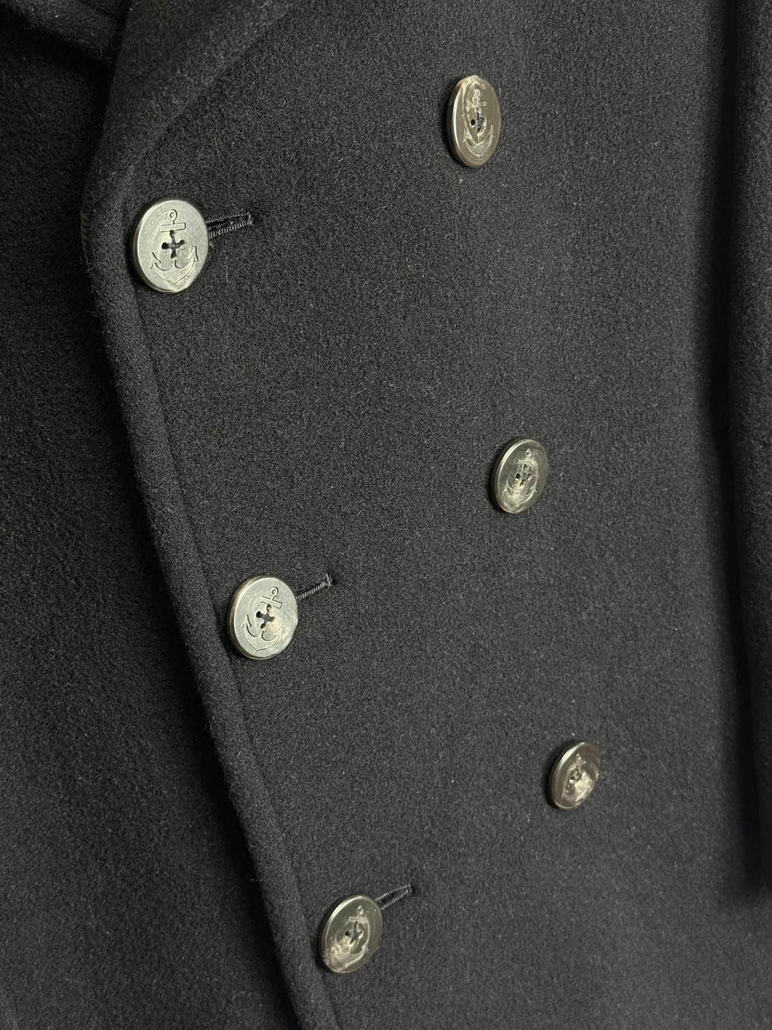 90s 올드 유니클로 피코트 블랙 L 상품이미지4