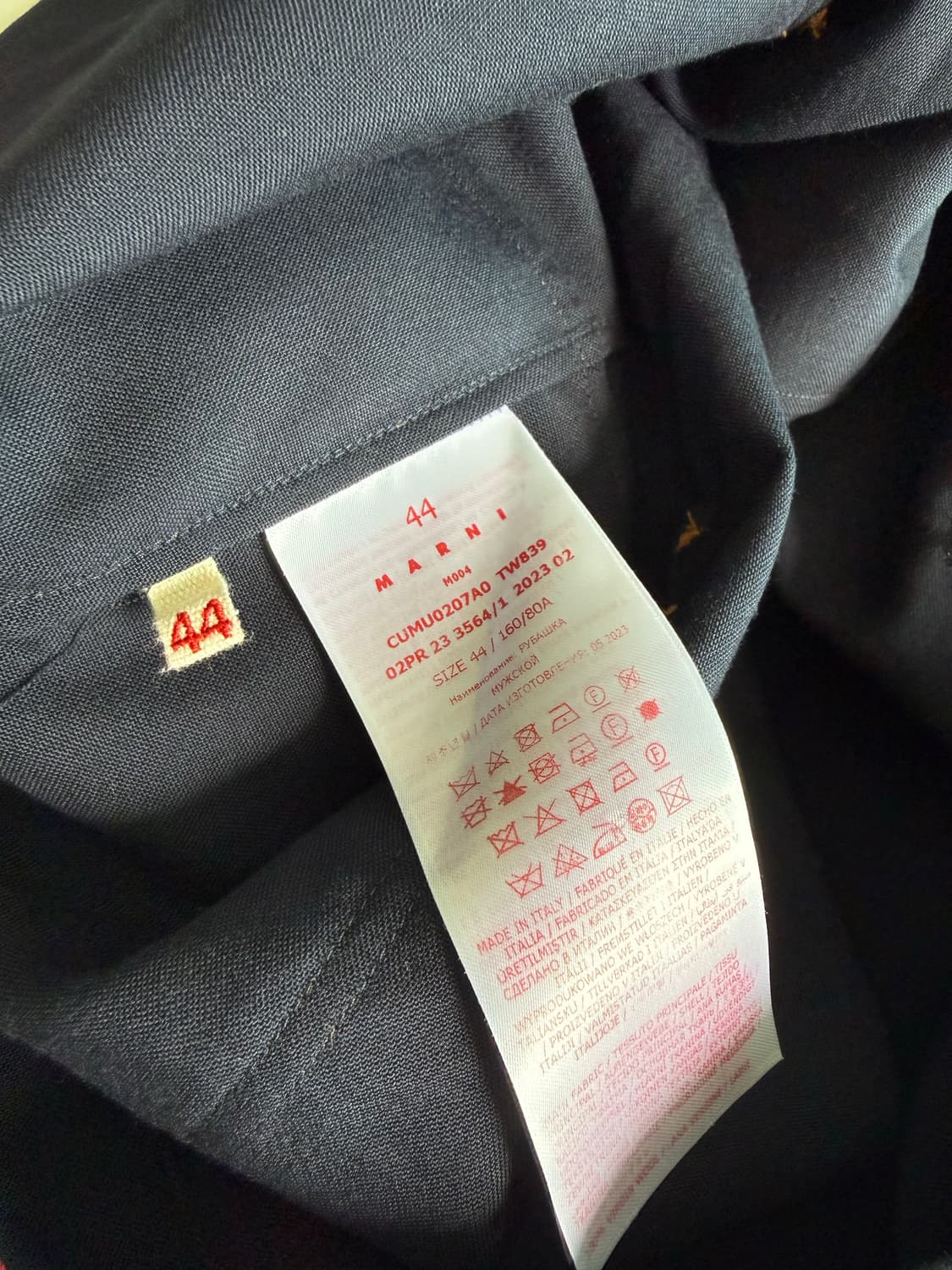 마르니 네이비 포켓 반팔 셔츠 상품이미지5