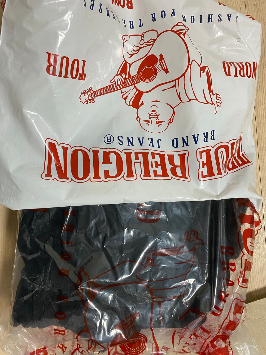 트루릴리젼 더블포켓 와이드 블랙 데님 팝니다 상품이미지6