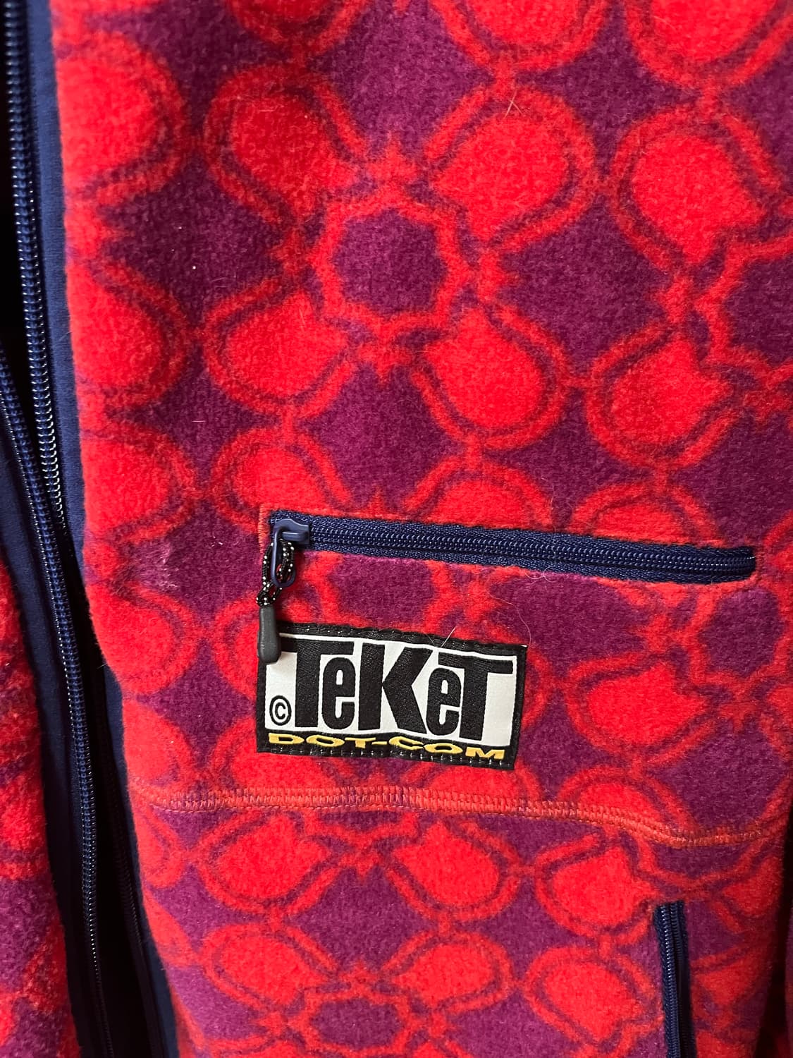 Teket 테켓 리버서블 플리스 레드/네이비 상품이미지5