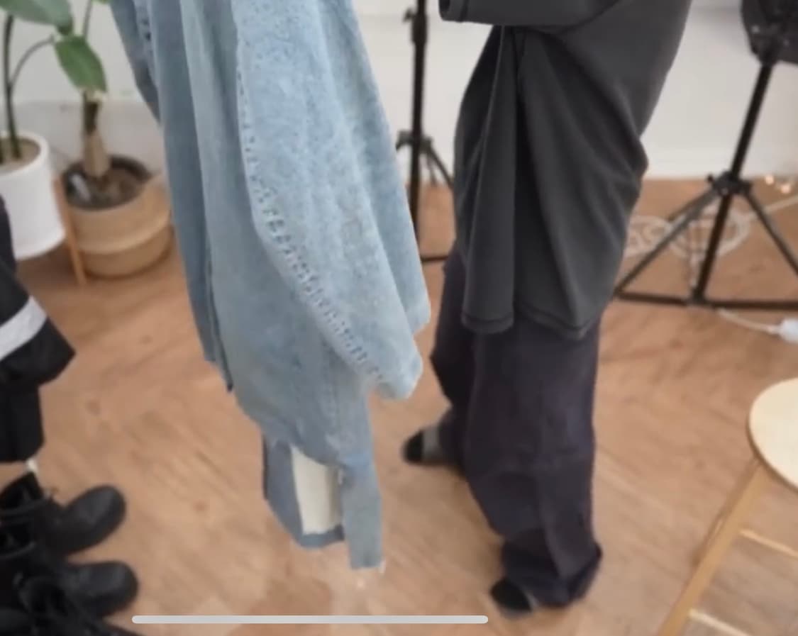 발렌시아가 립스탑 라지 카고 팬츠 네이비 48 상품이미지1