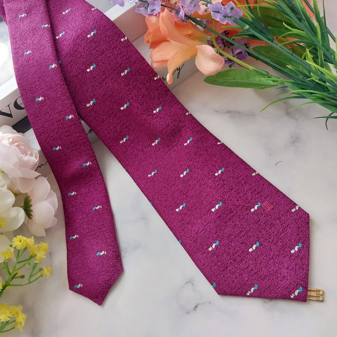 닥스 실크 퍼플 미세 패턴 넥타이 8.1cm A+등급 K1306
 상품이미지3