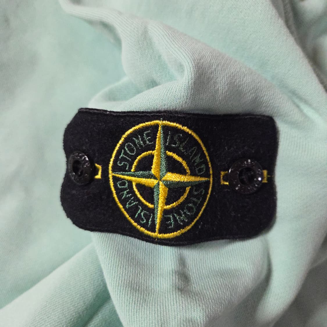 스톤아일랜드 가먼트다이 와펜맨투맨 M 아쿠아민트 상품이미지9