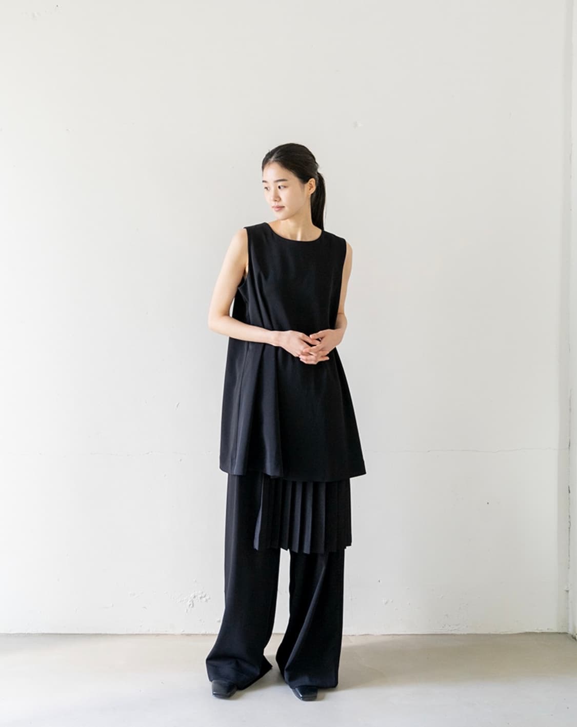 네고 가능! 택달린 새상품) 유노이아 solid pants - black 상품이미지2