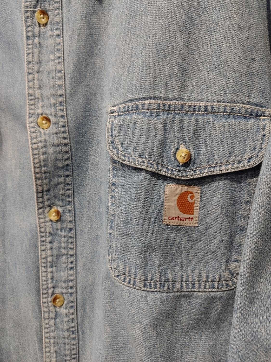 무배) 칼하트 코튼 데님 셔츠 - L 상품이미지3