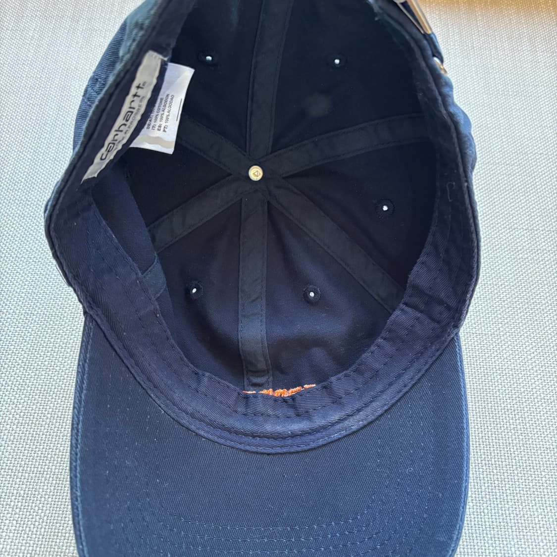 칼하트 WIP 매디슨 로고 캡 (네이비/오렌지 자수) 상품이미지6