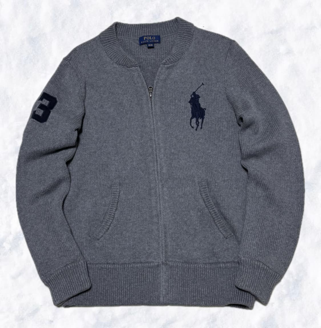 폴로 랄프로렌 빅포니 그레이 니트 집업 상품이미지2