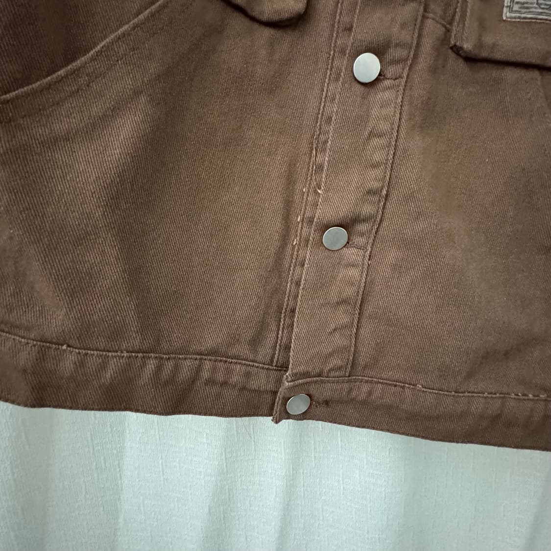 브라운 데님 자켓 미착용 L 남여공용 상품이미지3