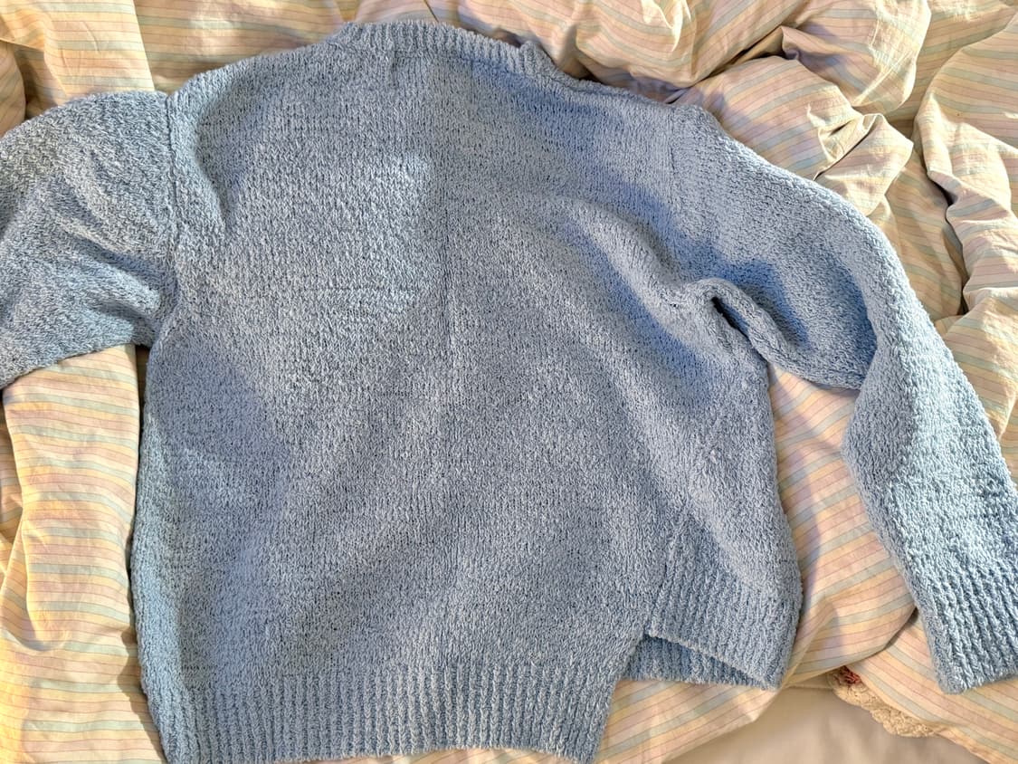 세터 더블린 언발란스 울 블렌드 니트 라이트 블루 M 상품이미지5