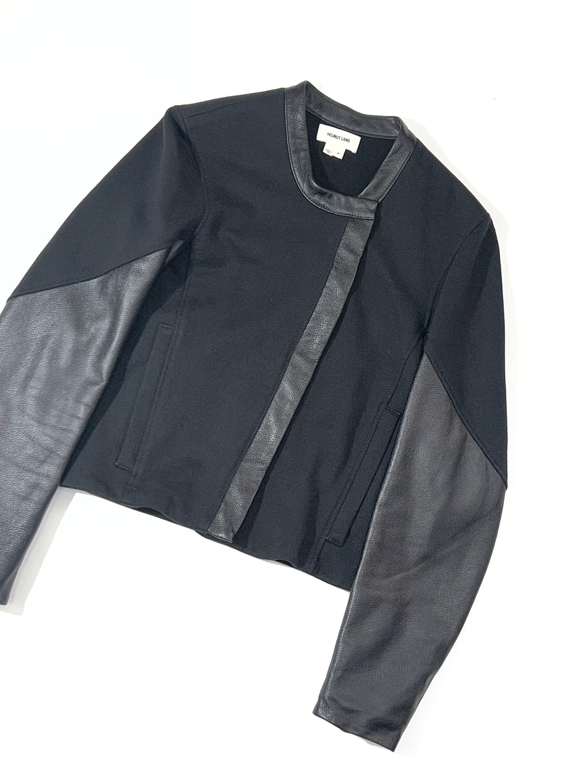 Helmut Lang Leather Sleeve Jacket 상품이미지3