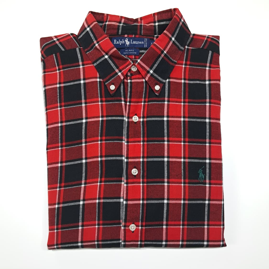 CL540 2XL 폴로 90s 클래식 타탄체크 버튼다운 레드 셔츠 남방 상품이미지7