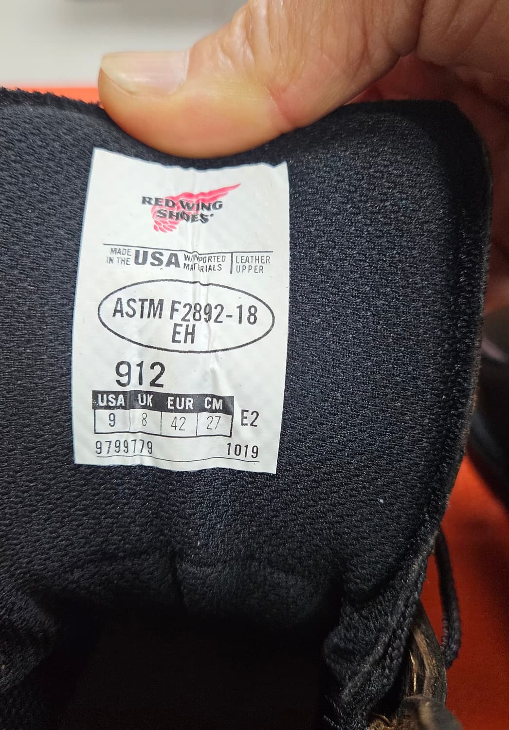 레드윙 6인치 다이나포스 워크 부츠 912, US9EE 상품이미지10