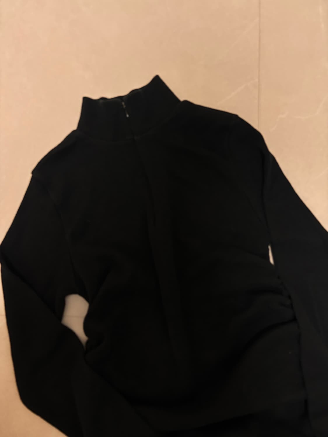 페스토 PESTO 집업 셔링 드레스 블랙 상품이미지4