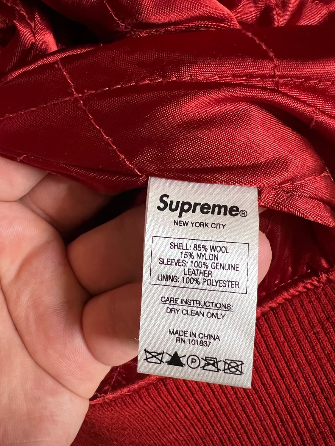 17FW Supreme gonz 레더 바시티 상품이미지10
