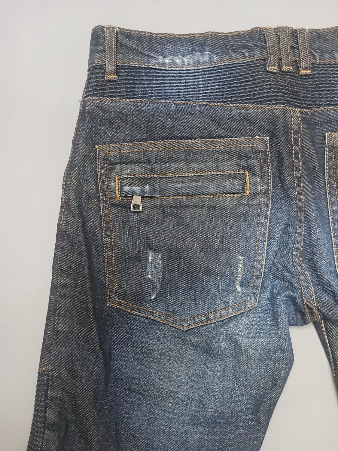 [32] 발망 빈티지 녹워싱 바이커진 청바지 상품이미지8