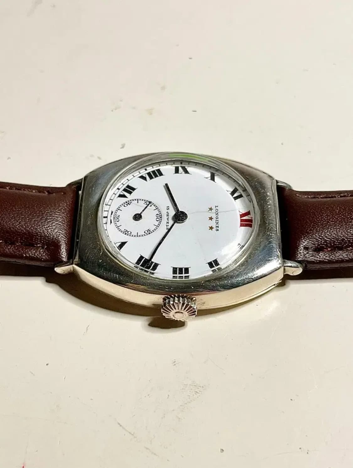 1910년대 빈티지 론진 통은 케이스 수동 시계 엔틱 LONGINES 상품이미지4