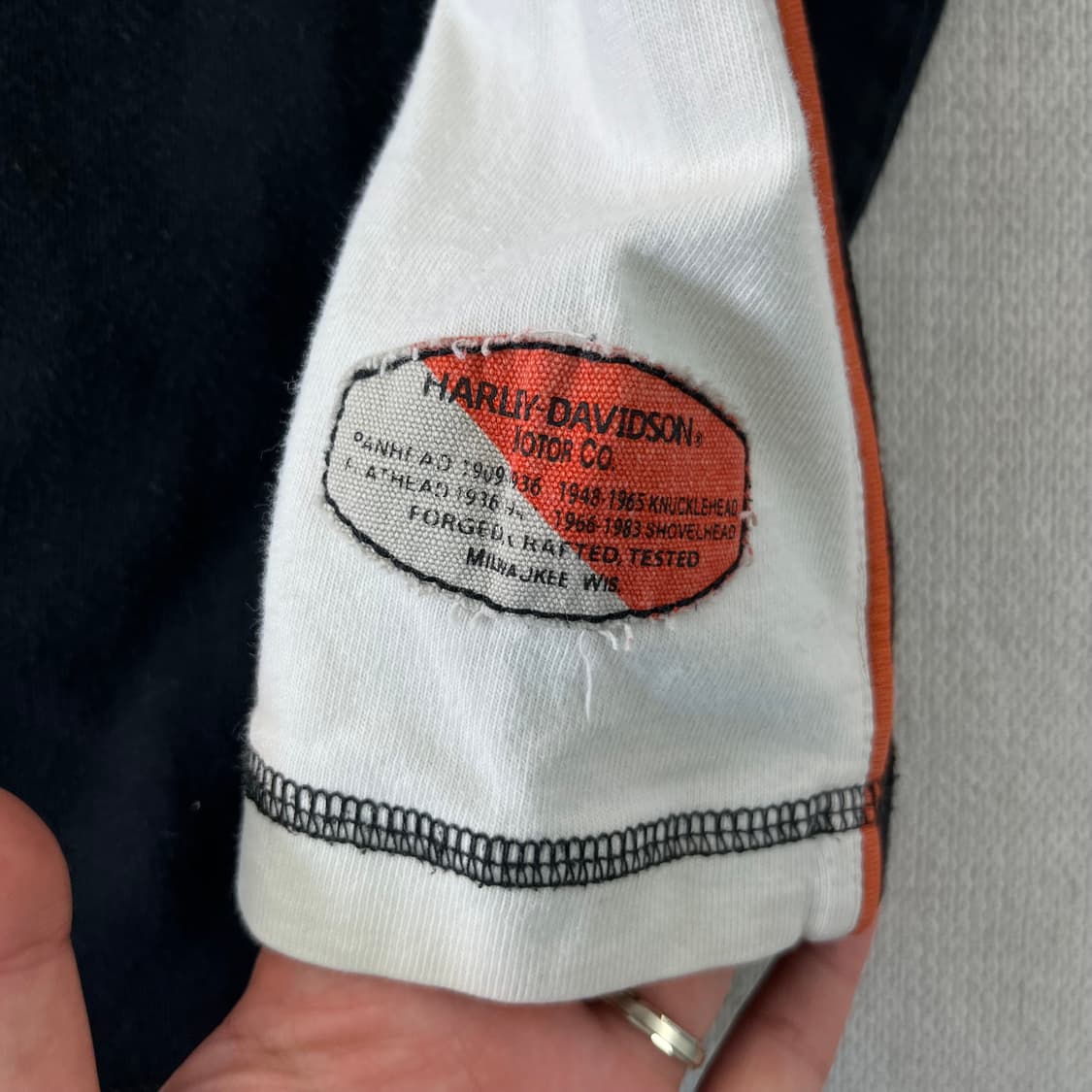 100 할리데이비슨 빈티지 프린팅 롱슬리브 티셔츠 상품이미지6