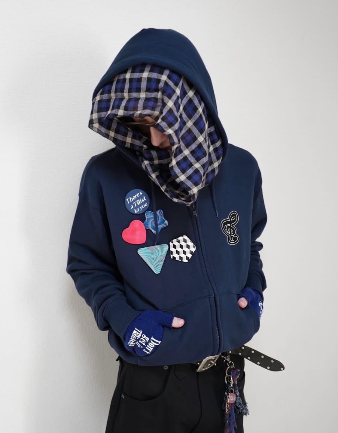 TΣist Multi Badge Zip Hoodie / navy 상품이미지5