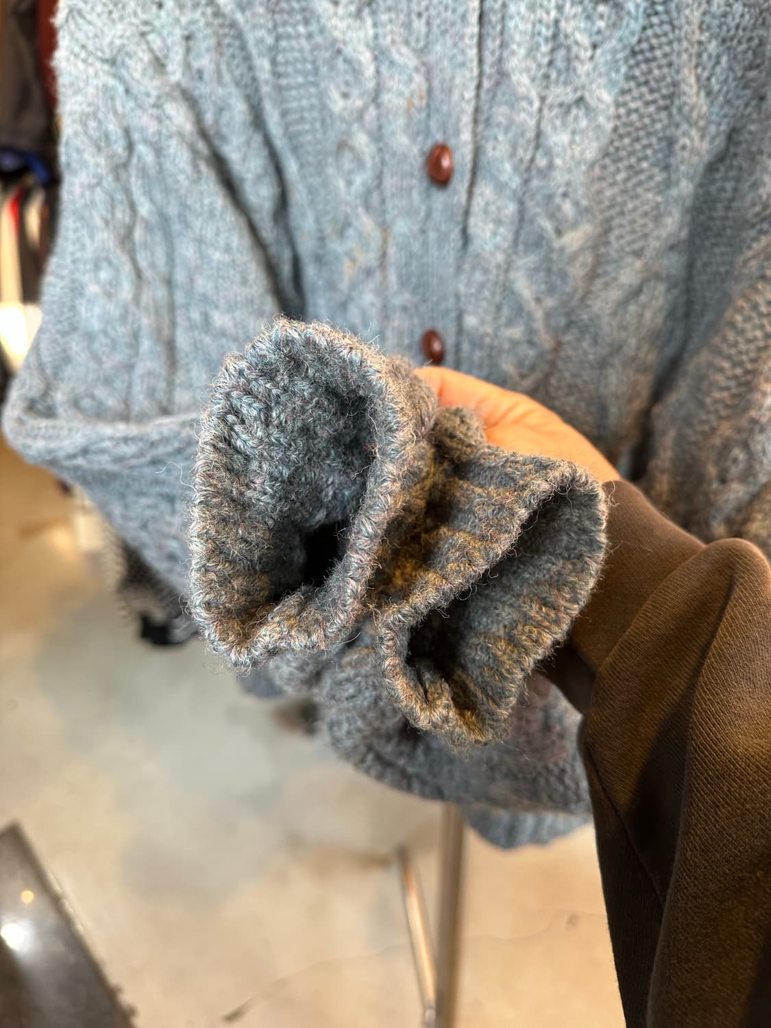 엘엘빈 헤비 울 피셔맨 스웨터 가디건 우먼스 상품이미지6