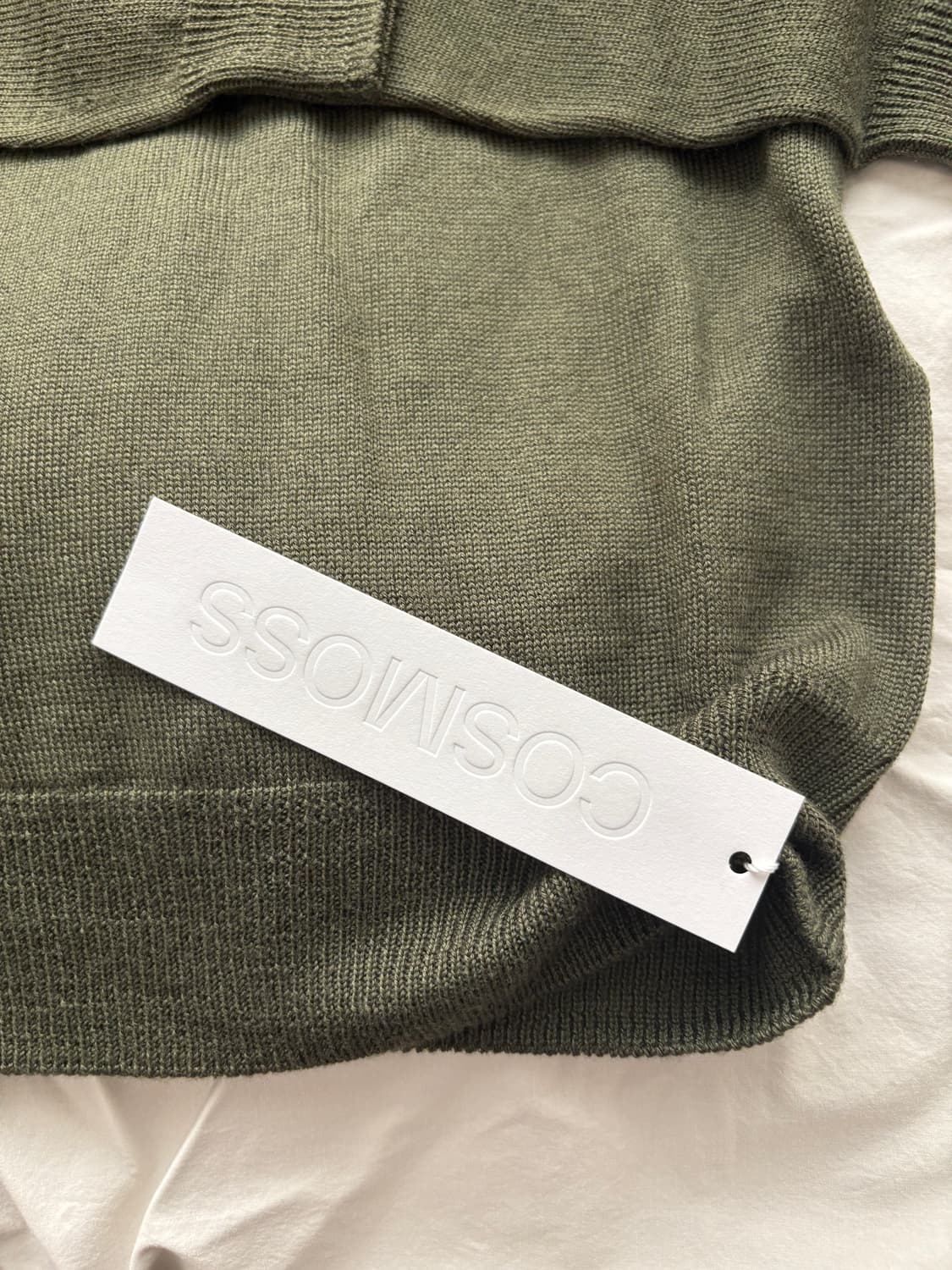 코스모스 cosmoss Ribbed Hoodie Knit (OLIVE) 상품이미지3