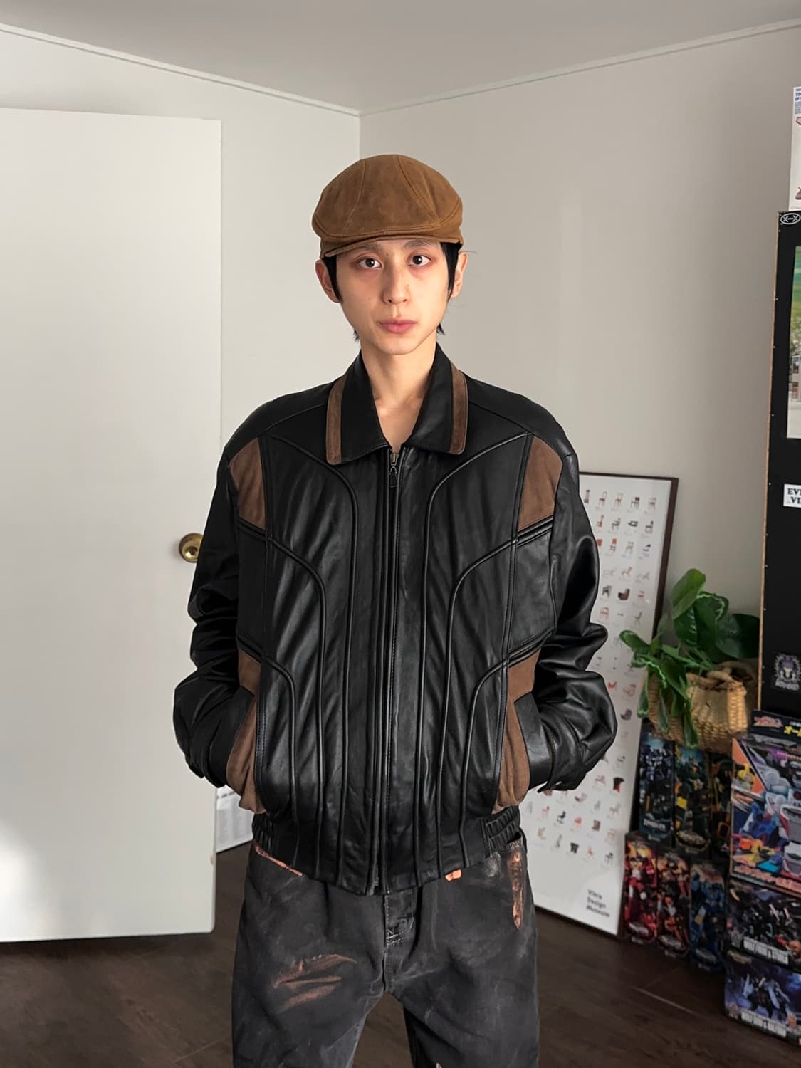 RedOx 카프 레더 인시젼 봄버 상품이미지5