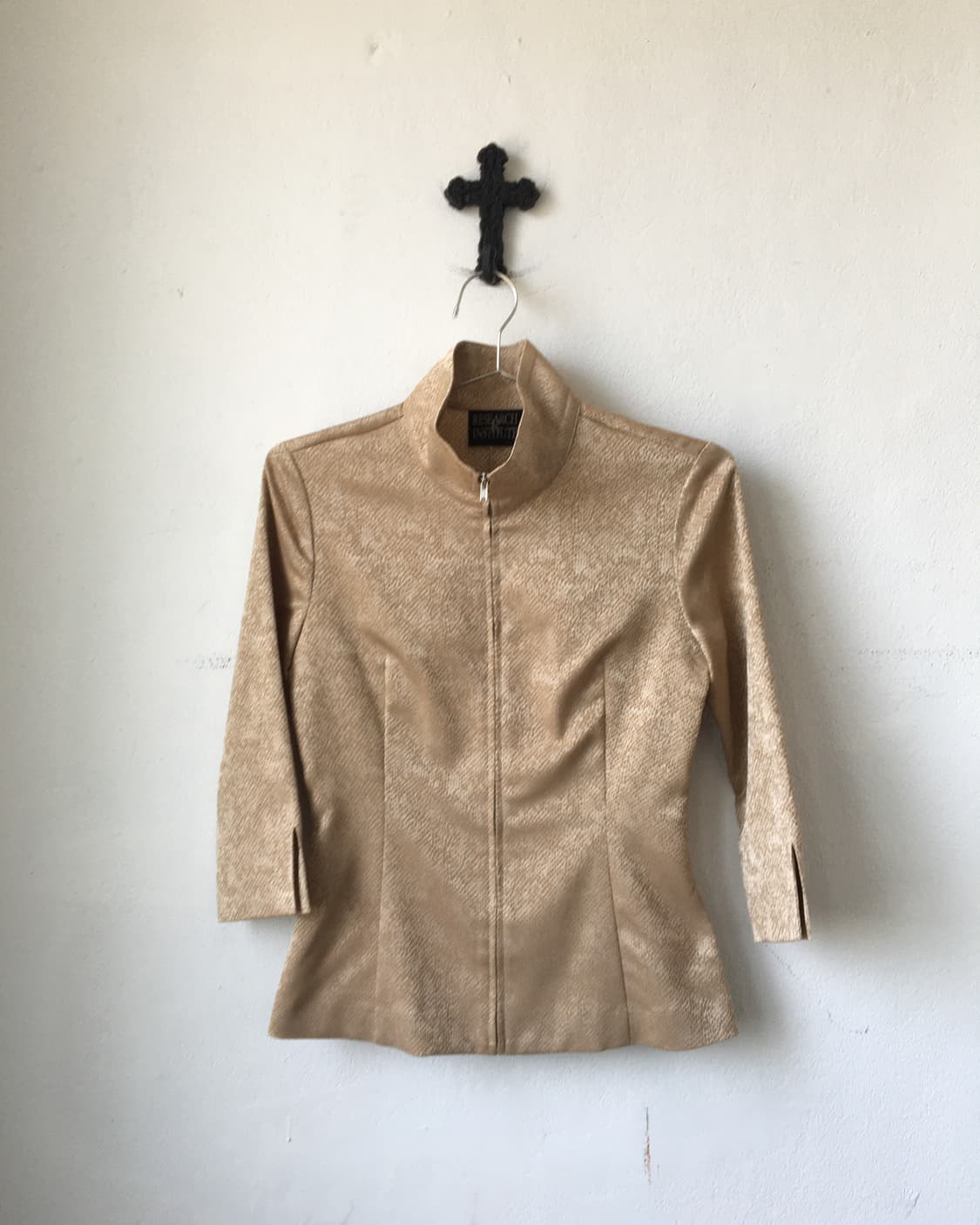 Python pattern glossy high neck zip up 상품이미지2
