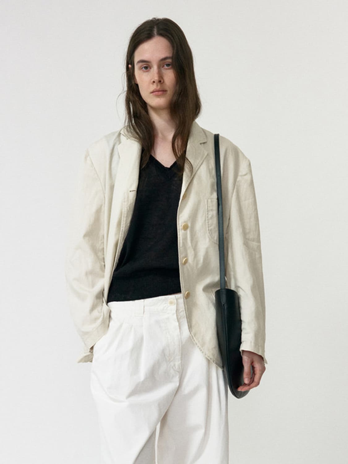 낫띵리튼 Mild oversized linen jacket ivory 상품이미지1