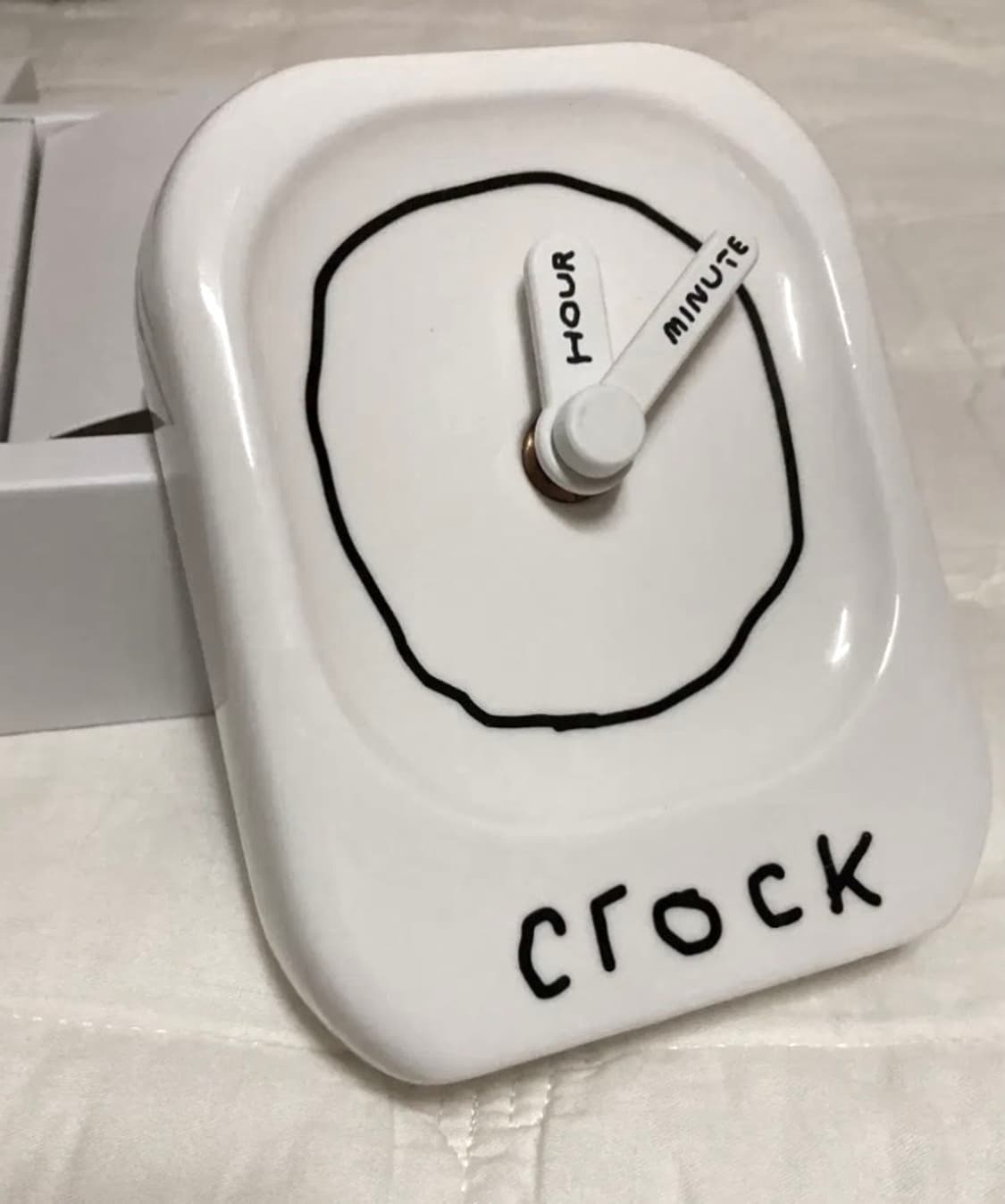 이나피 X 비믹스 세라믹 탁상 시계(바늘 화이트) 상품이미지1