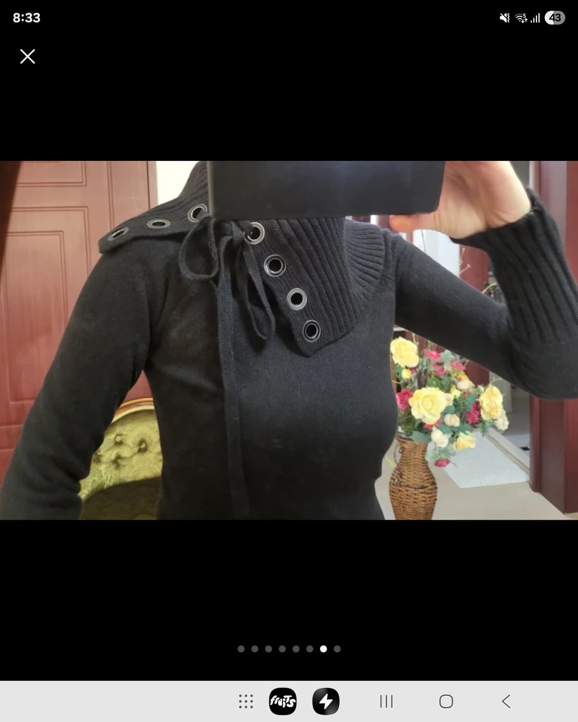 아르마니 익스체인지 AX  울 레이스업 니트 스웨터  상품이미지7